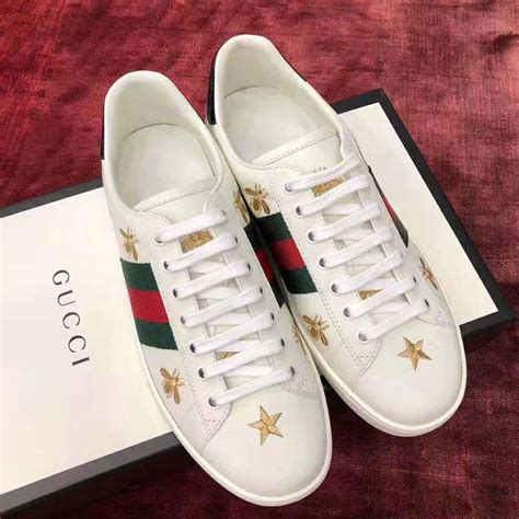 white gucci trainers|gucci star and bee boots.